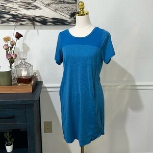 Columbia Omni-Shade Dark Pool Blue Active T-Shirt Dress